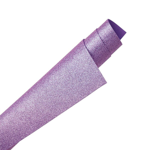 Placa EVA Glitter 40x48cm Roxo 1,8mm