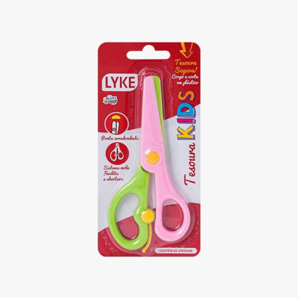 Tesoura Escolar Lyke Kids 100% Plástico
