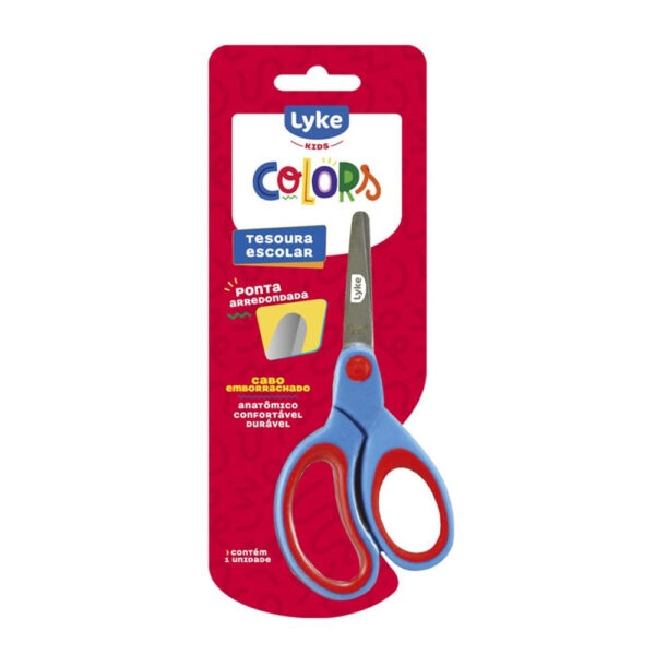 Tesoura Escolar Lyke 13cm Cabo Emborrachado