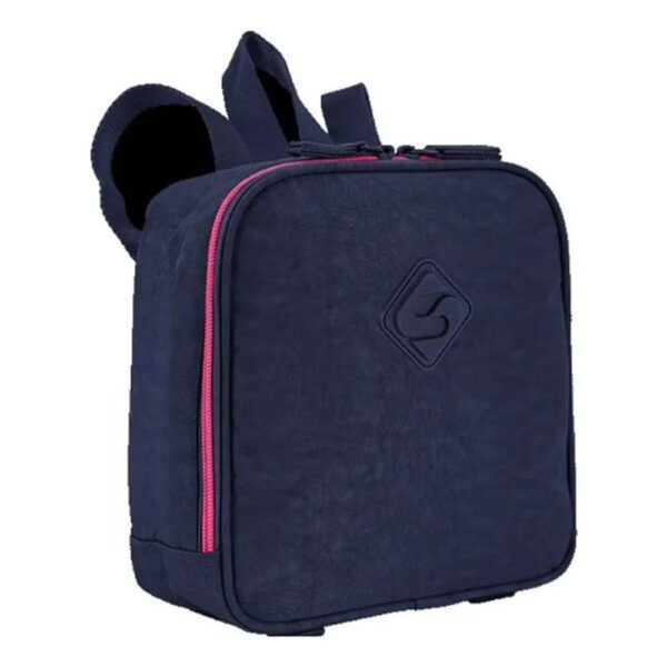 Lancheira Grande Sestini Crinkle Azul Neon