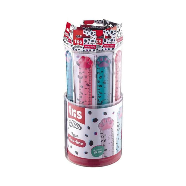 Régua Tris Holic Pets 15cm Poly