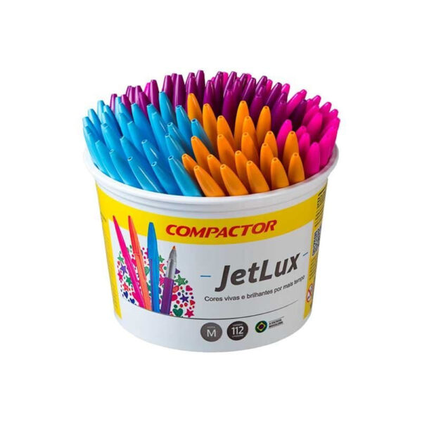 Caneta Esferográfica Compactor Jet Lux Sortidos