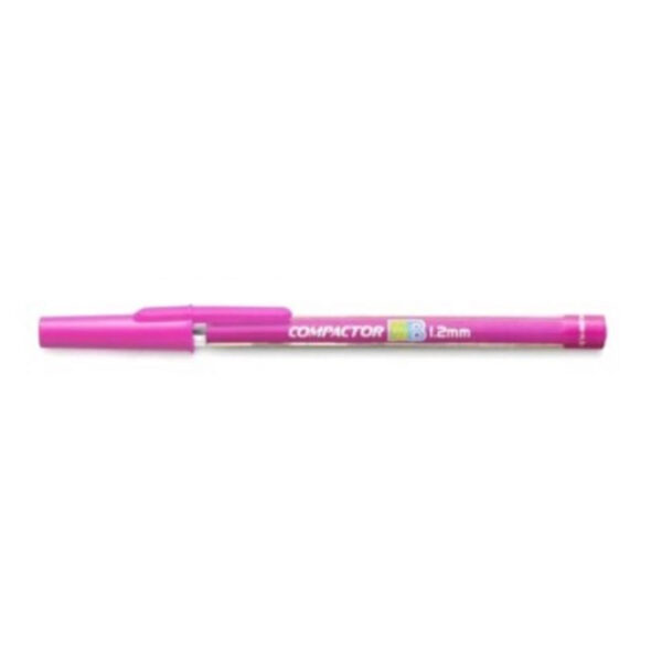 Caneta Esferográfica Compactor 07B 1,2mm Rosa