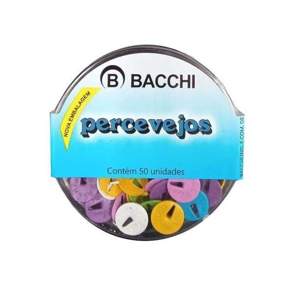 Percevejo Nº 4 Colorido com 50 Unidades