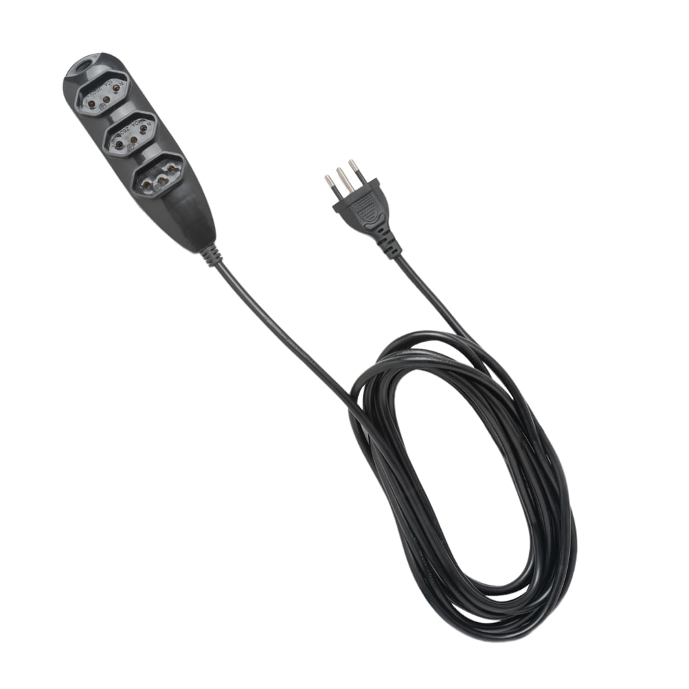 Extensão Elétrica Intelbras 3 Tomadas 3 Pinos 10A 3M Preta